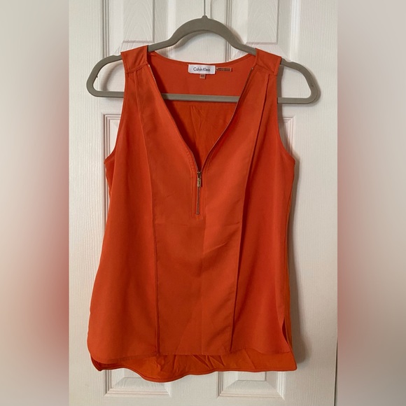 CALVIN KLEIN orange women’s top x-small - Picture 1 of 5